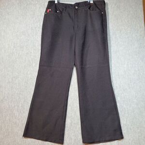 C’EST TOI Pants Womens 2XL Black Bootcut USA Premium Flat Front Comfort Preppy